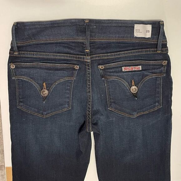Hudson Jeans Mid-rise Flare Bootcut in Dark Blue Indigo Denim 25 - Picture 7 of 13